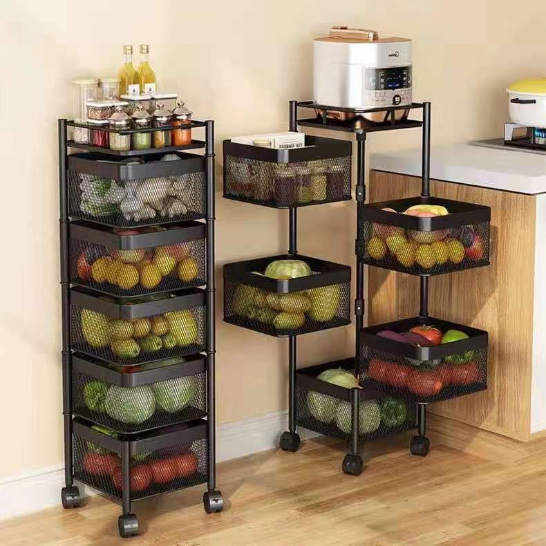 Multilayer Rotating Basket Rack