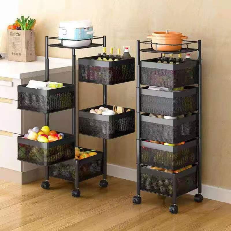 Multilayer Rotating Basket Rack