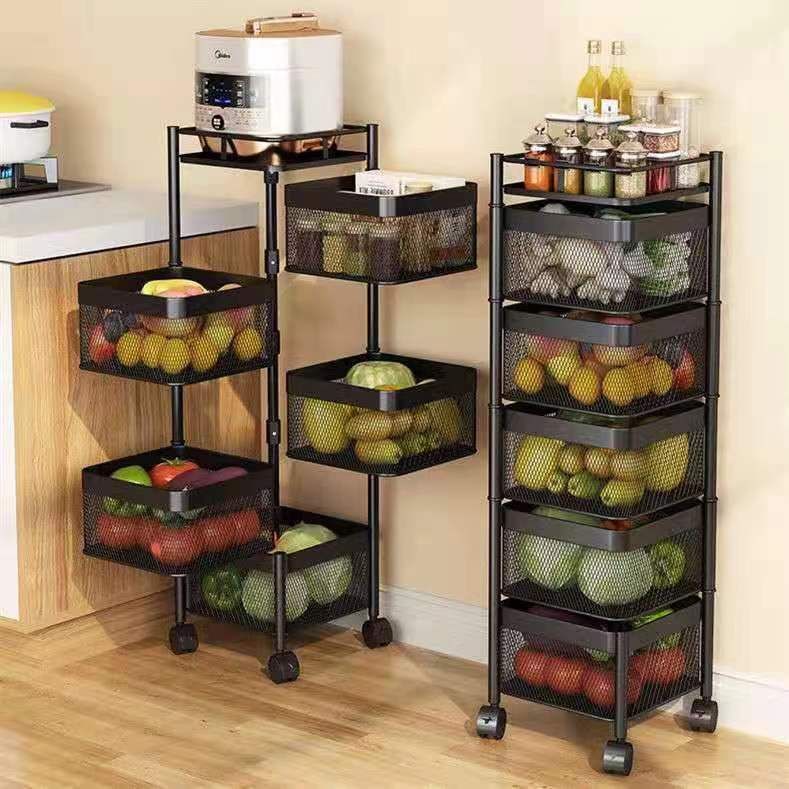 Multilayer Rotating Basket Rack