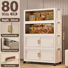 Multifunctional Foldable Storage Cabinet – Large Capacity, Dustproof Wardrobe (45/55/65cm)