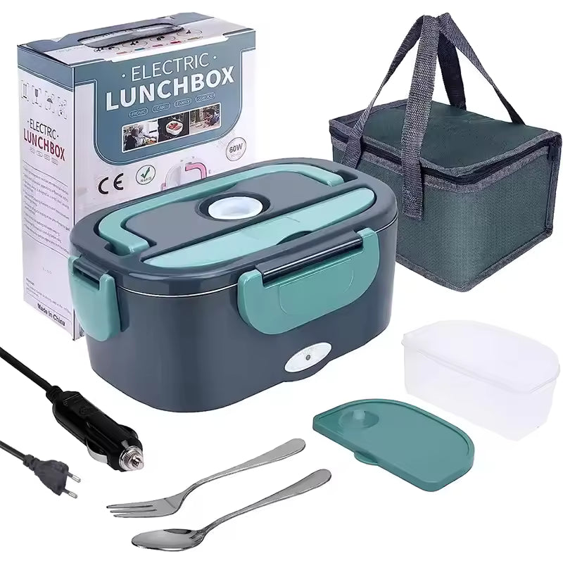 Portable Leakproof Electric Lunch Box – 1.5L Food Warmer for Car & Home (60W)