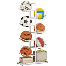 Multi-Layer Sports Equipment Storage Rack – Basketball, Toys, Rackets & Household Organizer