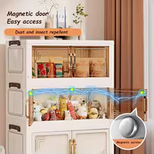 Multifunctional Foldable Storage Cabinet – Large Capacity, Dustproof Wardrobe (45/55/65cm)