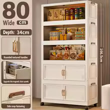 Multifunctional Foldable Storage Cabinet – Large Capacity, Dustproof Wardrobe (45/55/65cm)