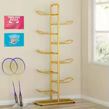 Multi-Layer Sports Equipment Storage Rack – Basketball, Toys, Rackets & Household Organizer