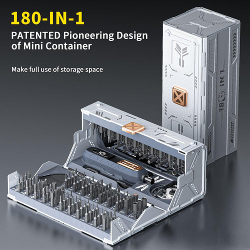 180-in-1 Precision Screwdriver Set – Magnetic & Foldable Case Design for All-in-One Home Repairs